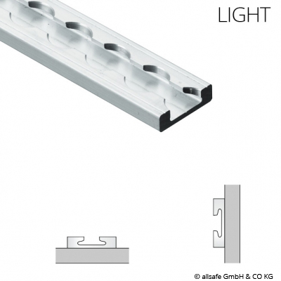 2m Airline-Schiene ECKIG light