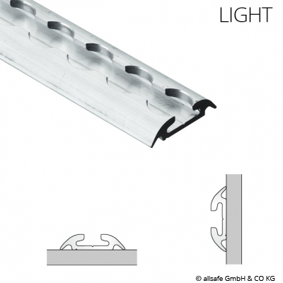 2m Airline-Schiene HALBRUND light