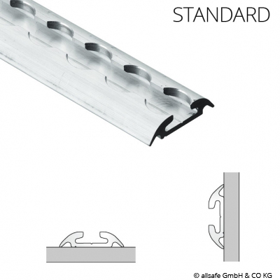 2m Airline-Schiene HALBRUND standard