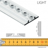 Airline-Schiene MIT FLANSCH light nach Maß