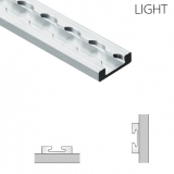 2m Airline-Schiene ECKIG light